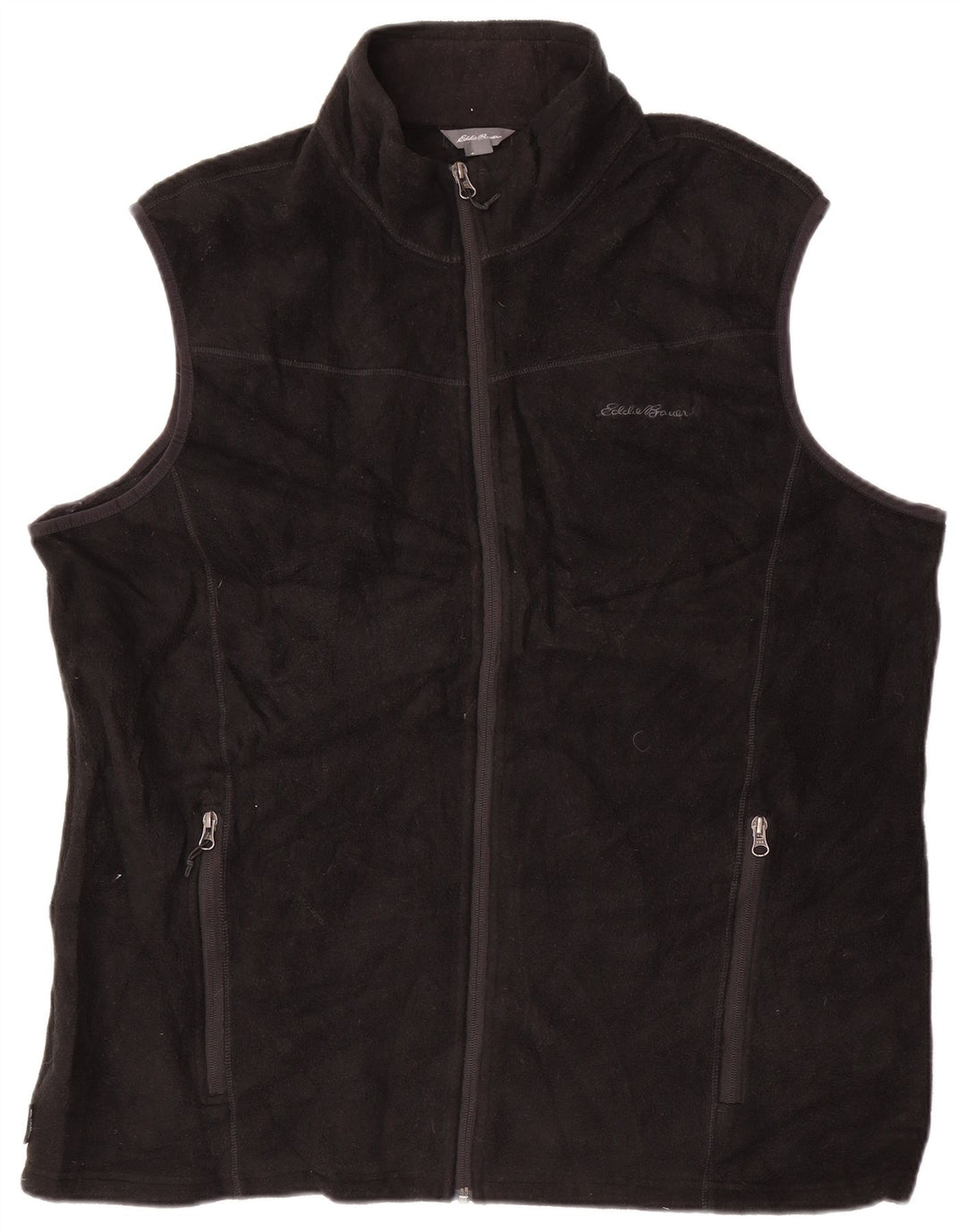 EDDIE BAUER Ανδρικά ψηλή επένδυση Fleece Gilet UK 42 XL Μαύρος Πολυεστέρας