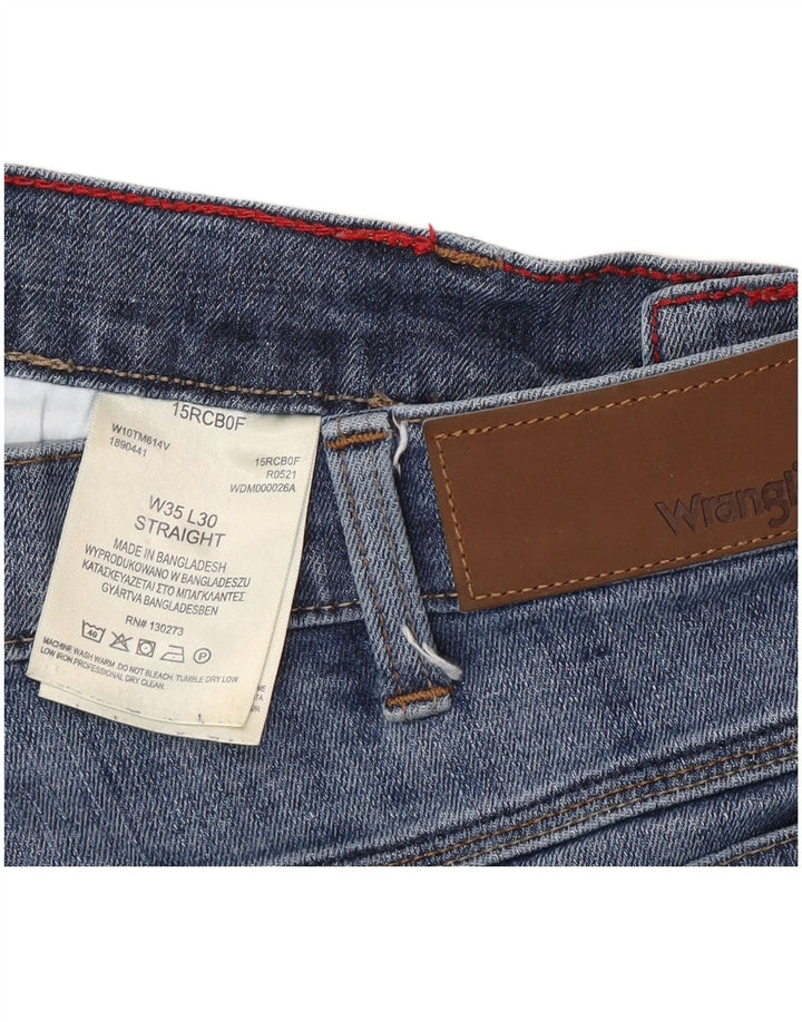 Ανδρικό τζιν Wrangler ίσιο W35 L30 Μπλε βαμβακερό
