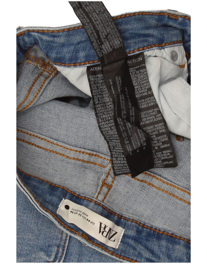 Zara Γυναικείο Τζιν με φλάντζα EU 44 XL W34 L31 Μπλε βαμβακερό
