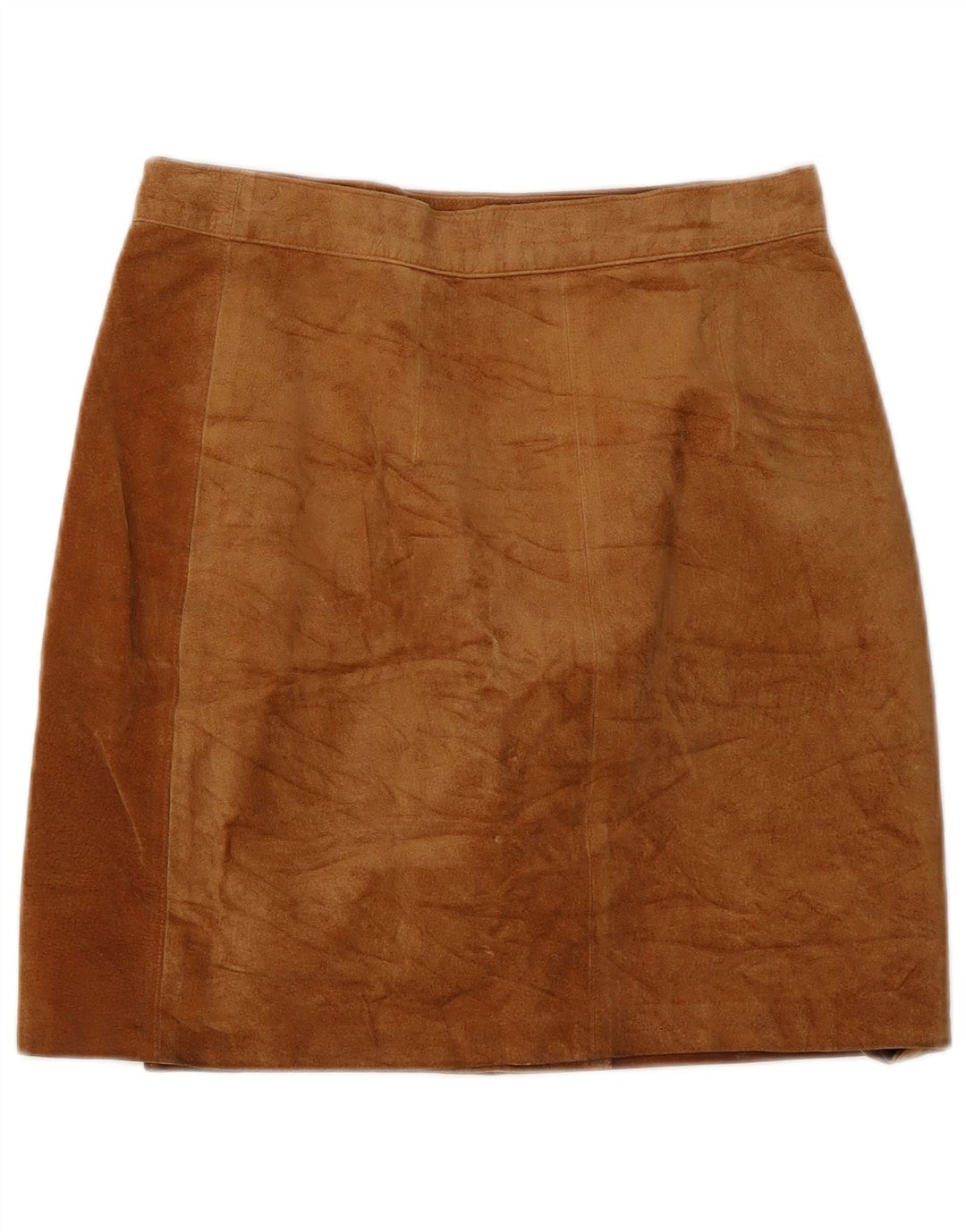 Vintage Γυναικεία Suede Wrap Φούστα IT 44 Medium W28 Καφέ Δερμάτινο