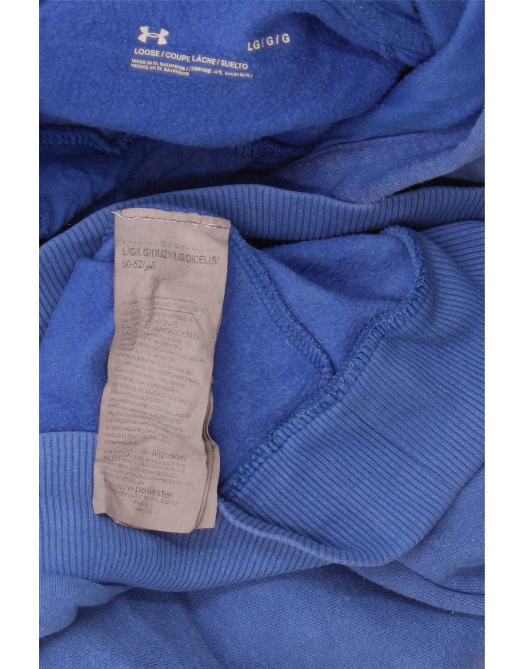 Under Armour Ανδρικό Hoodie Jumper Μεγάλο Μπλε Βαμβακερό