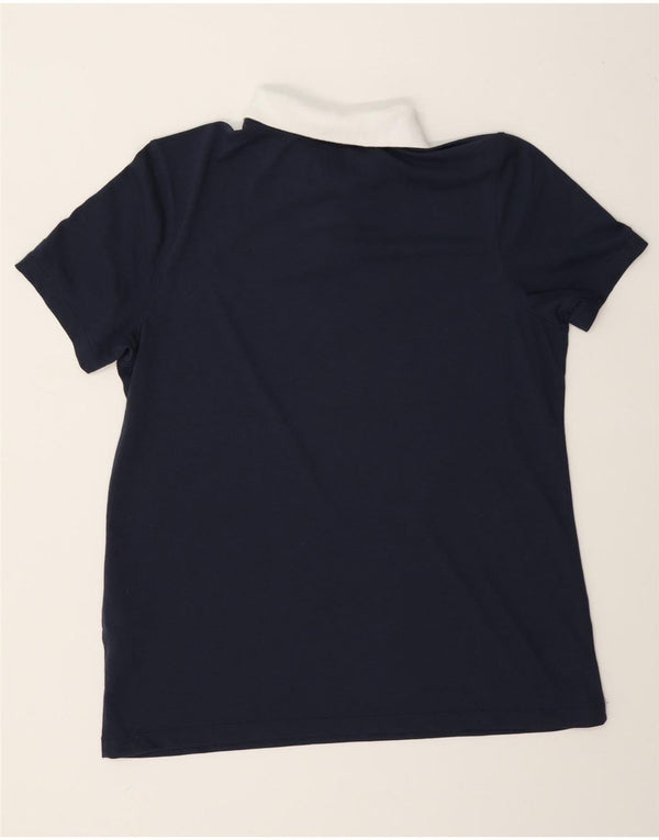 Γυναικείο μπλουζάκι πόλο Nike Dri Fit UK 16 Large Navy Blue Colorblock Πολυεστέρας