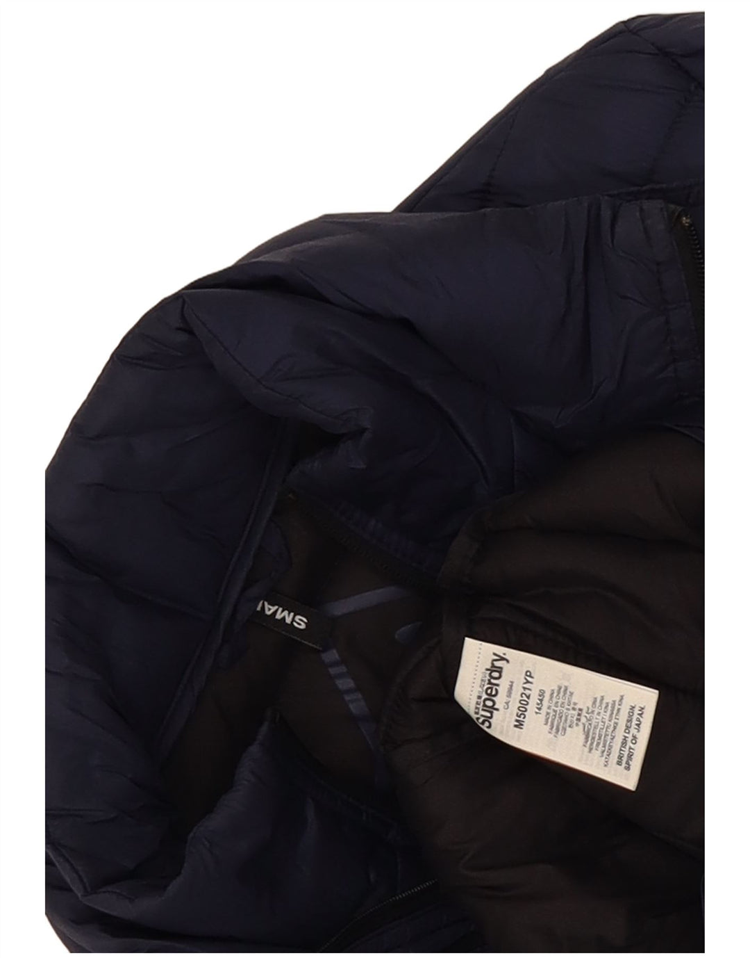 Superdry Ανδρικό μπουφάν με επένδυση UK 36 Small Navy Blue Nylon