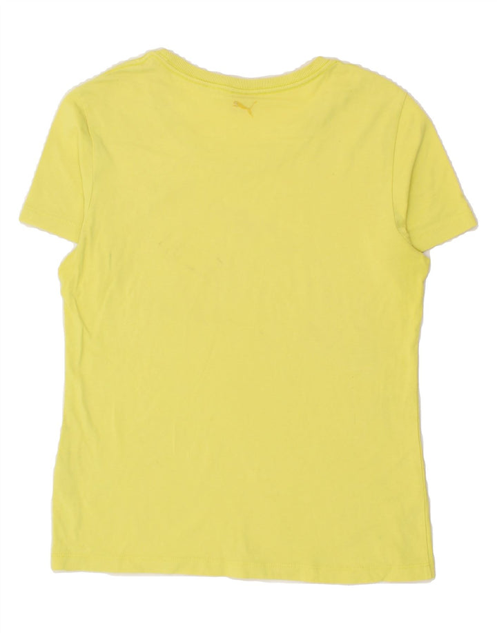 PUMA Womens T-Shirt Top UK 14 Medium  Yellow Vintage Puma and Second-Hand Puma from Messina Hembry 