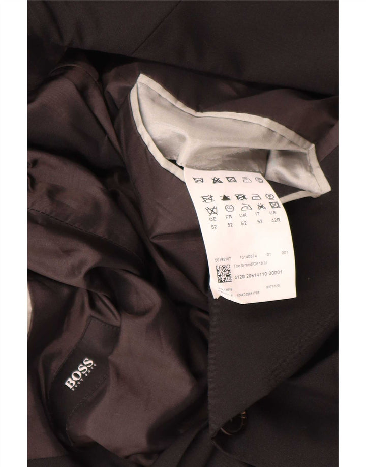 Hugo Boss Ανδρικό σακάκι μπλέιζερ EU 52 μεγάλο μαύρο παρθένο μαλλί