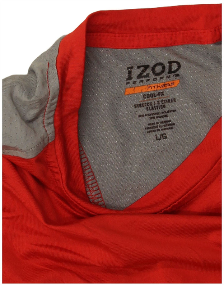 Ανδρικό T-Shirt IZOD Top Large Red Colourblock