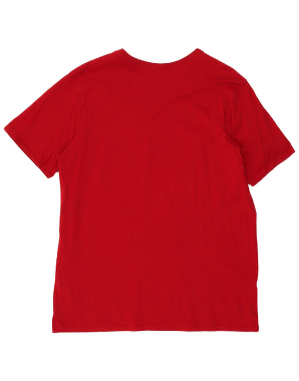 Jordan Ανδρικό γραφικό T-Shirt Top XL Red Colourblock Βαμβακερό