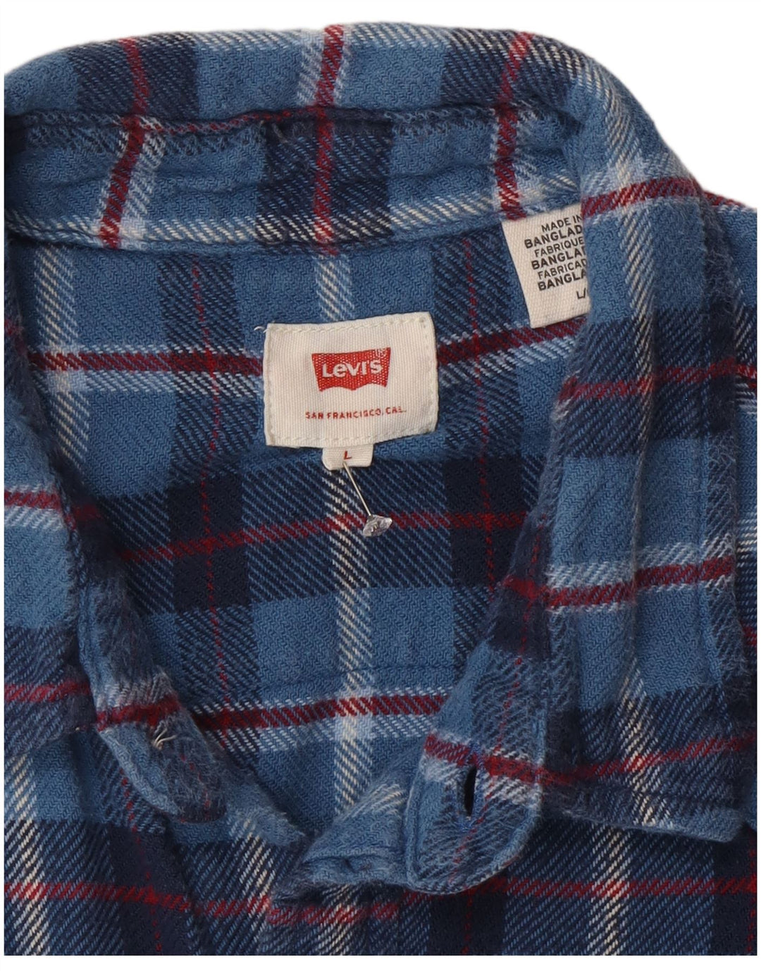 Ανδρικό φανελένιο πουκάμισο Levi's Large Blue Check