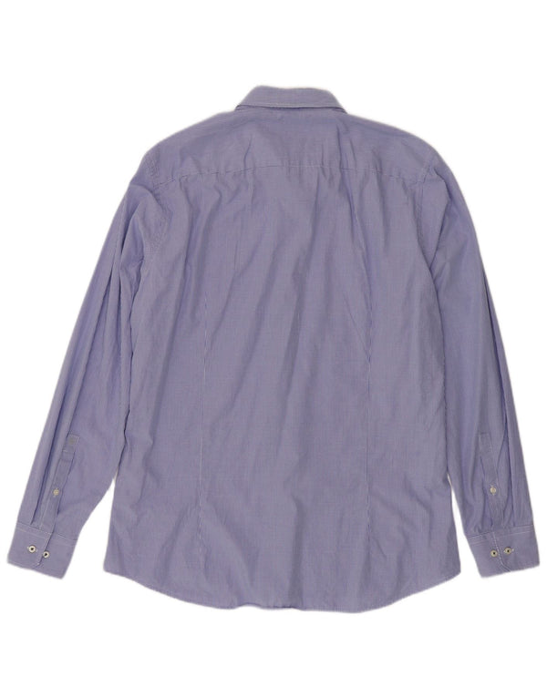 Ανδρικό πουκάμισο Joop Slim Fit Size 42 16 1/2 Large Blue Gingham Cotton