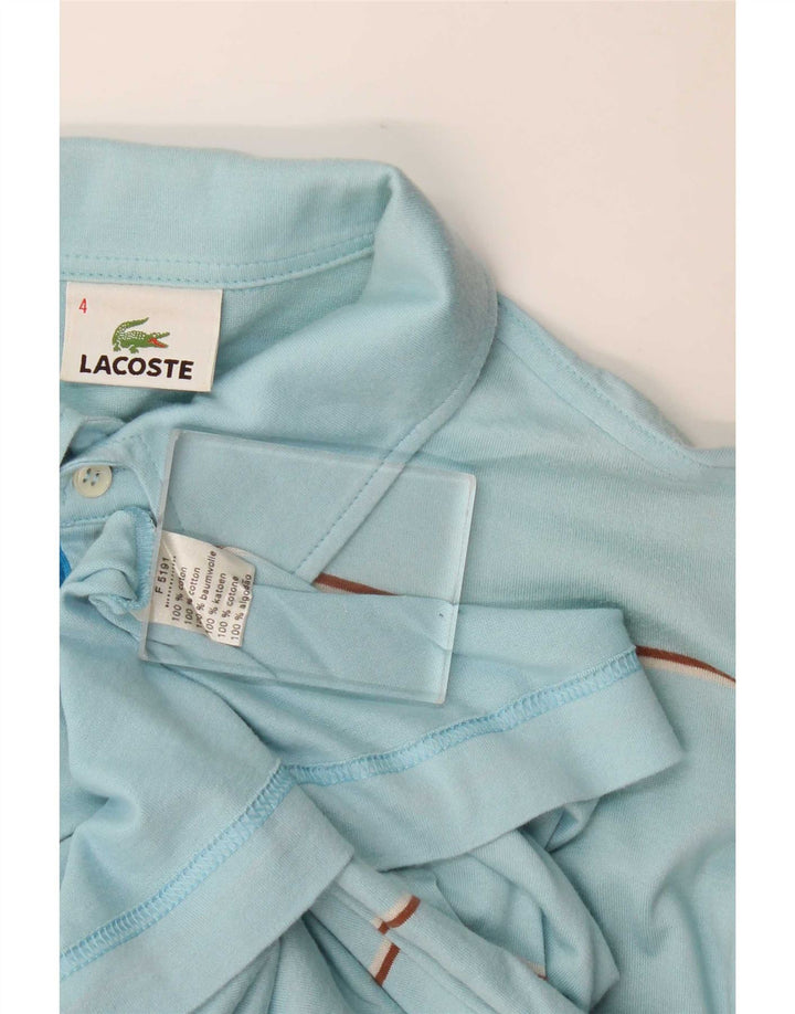 Ανδρικό πουκάμισο πόλο Lacoste, νούμερο 4, Βαμβακερό μεσαίο μπλε ριγέ