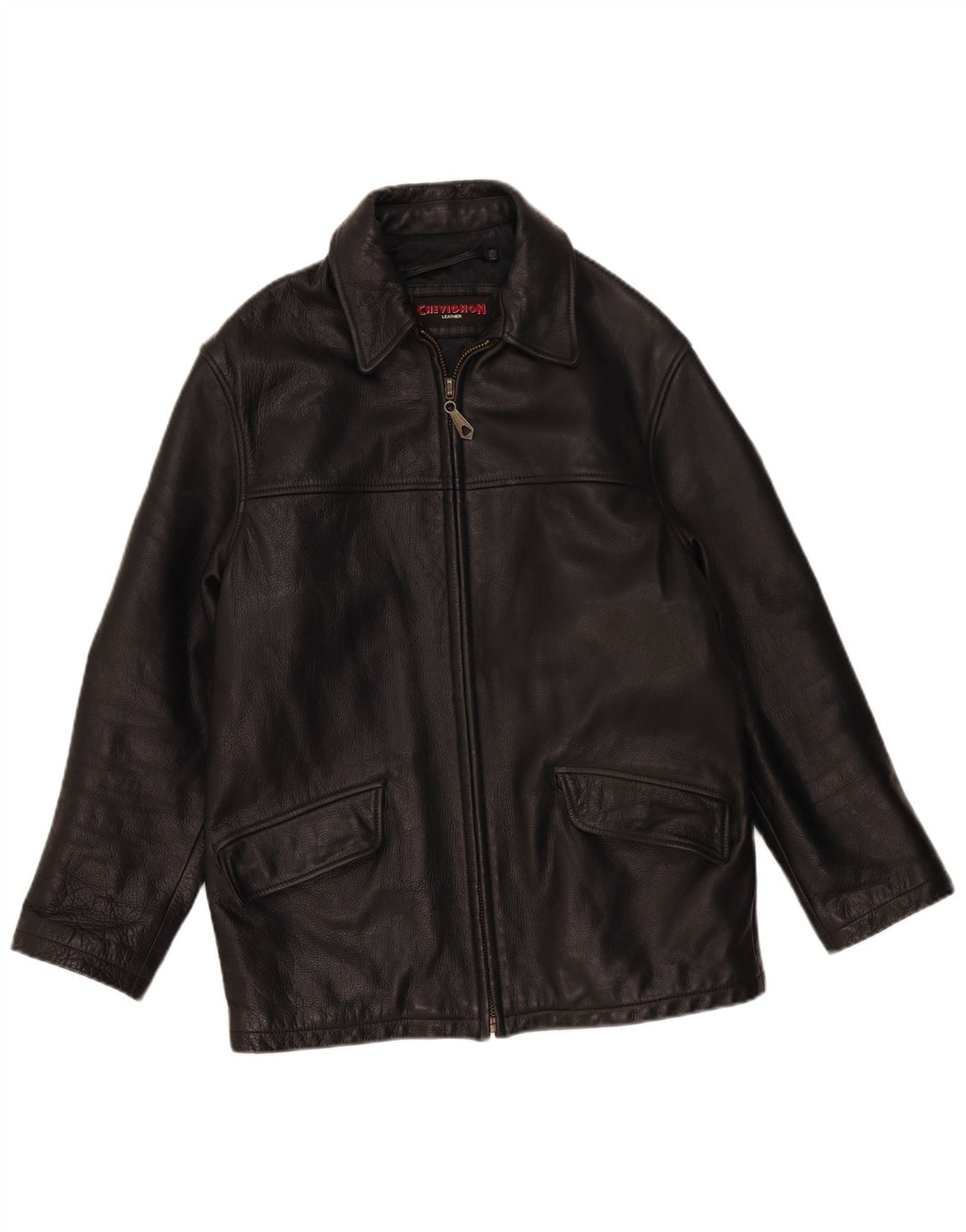 Chevignon Ανδρικό Δερμάτινο Μπουφάν UK 36 Small Black Leather