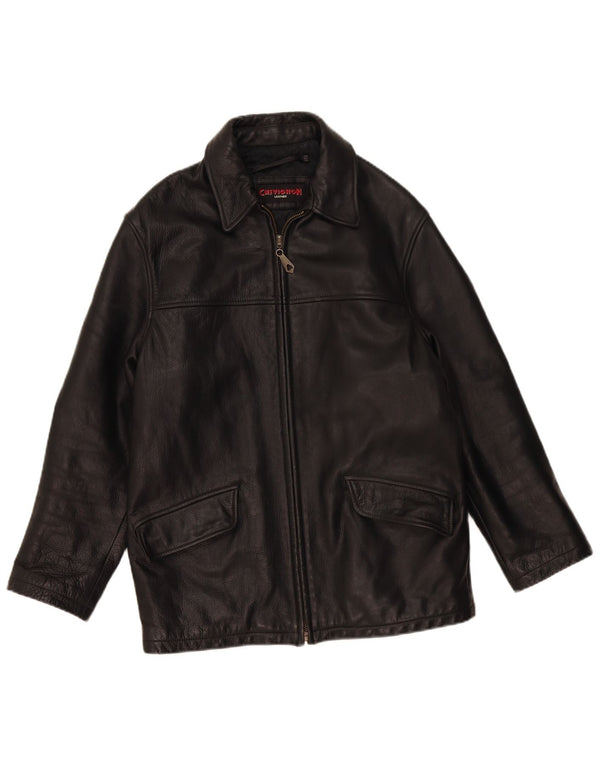 Chevignon Ανδρικό Δερμάτινο Μπουφάν UK 36 Small Black Leather