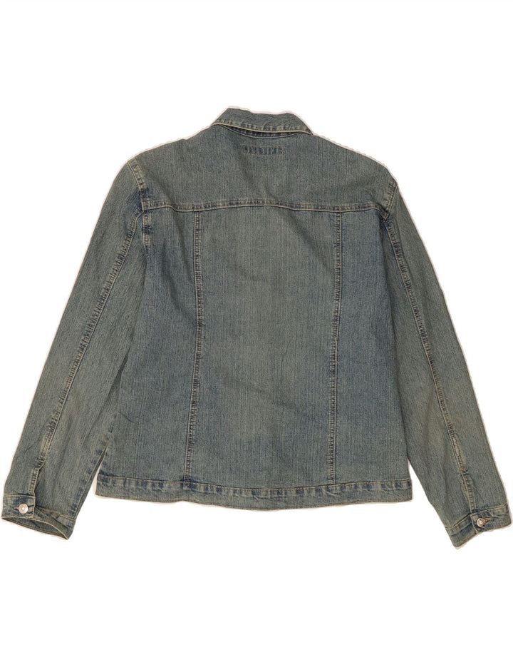 VINTAGE Womens Denim Jacket UK 16 Large Blue Cotton Vintage Vintage and Second-Hand Vintage from Messina Hembry 