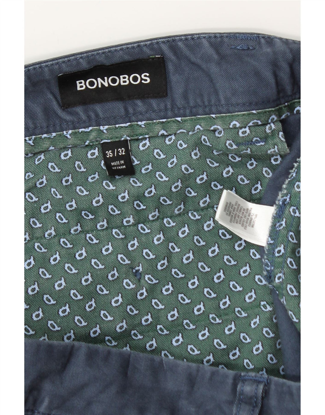 BONOBOS Ανδρικό Slim παντελόνι Chino W35 L30 Μπλε βαμβακερό