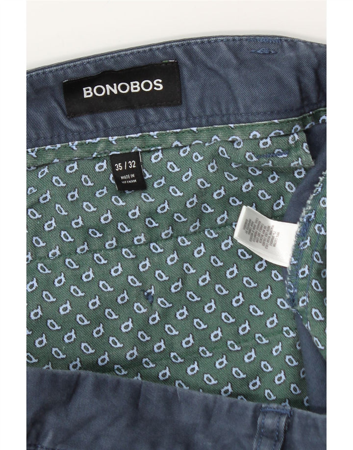 BONOBOS Ανδρικό Slim παντελόνι Chino W35 L30 Μπλε βαμβακερό