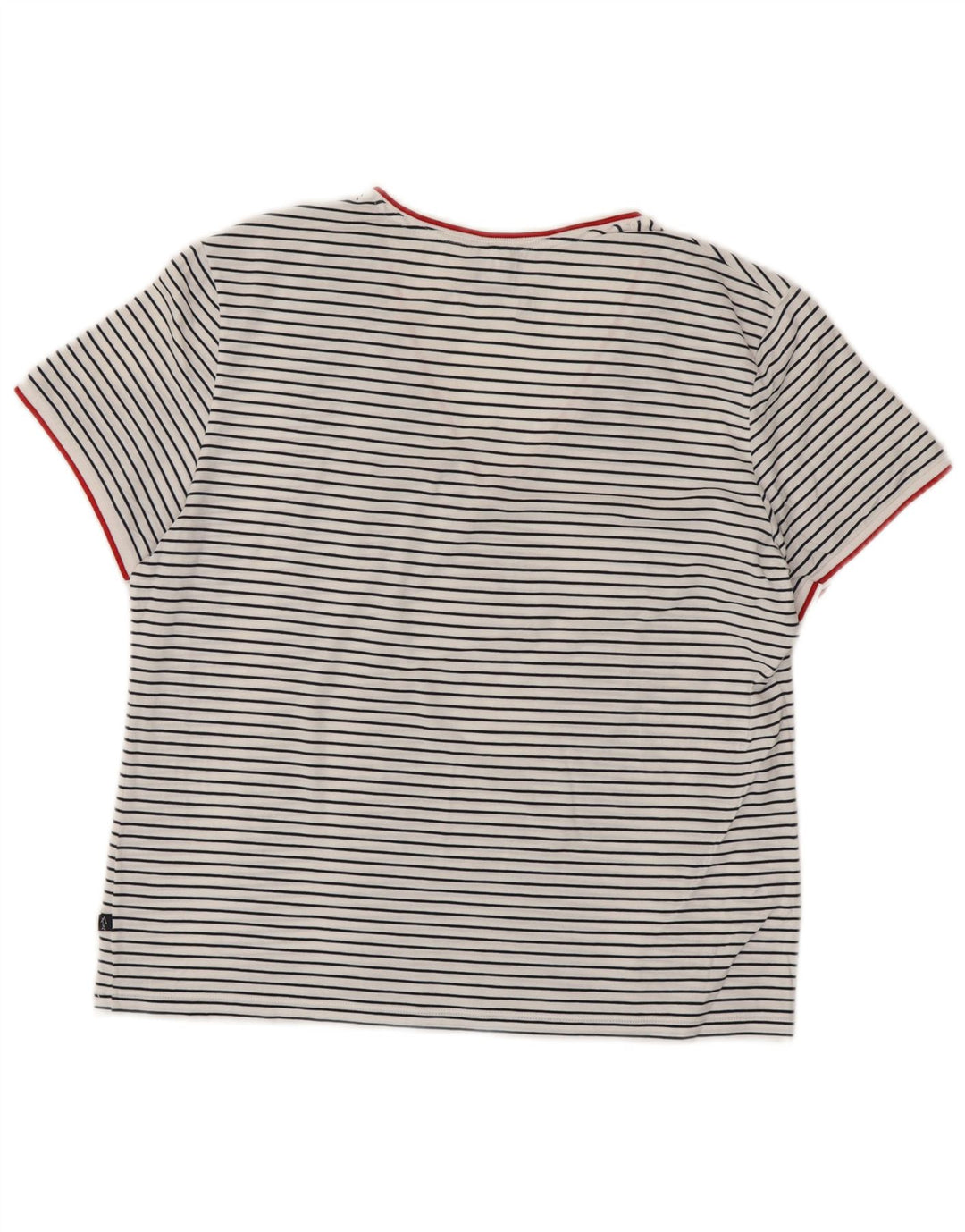 PAUL & SHARK Γυναικείο T-Shirt Top UK 18 XL Λευκό βαμβακερό ριγέ