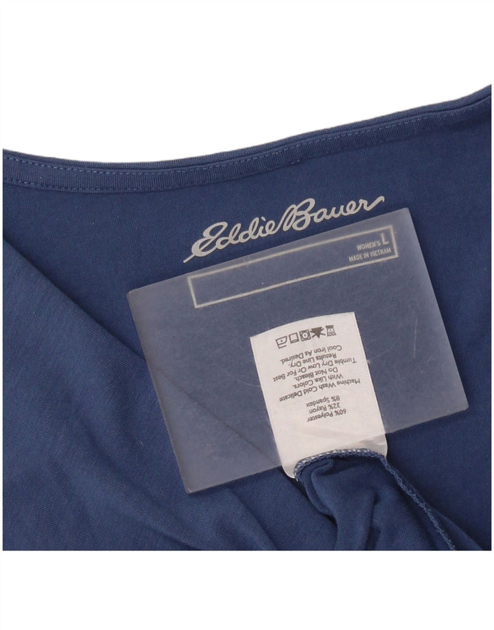 Eddie Bauer Γυναικείο Αμάνικο Φόρεμα UK 14 Large Blue Polyester