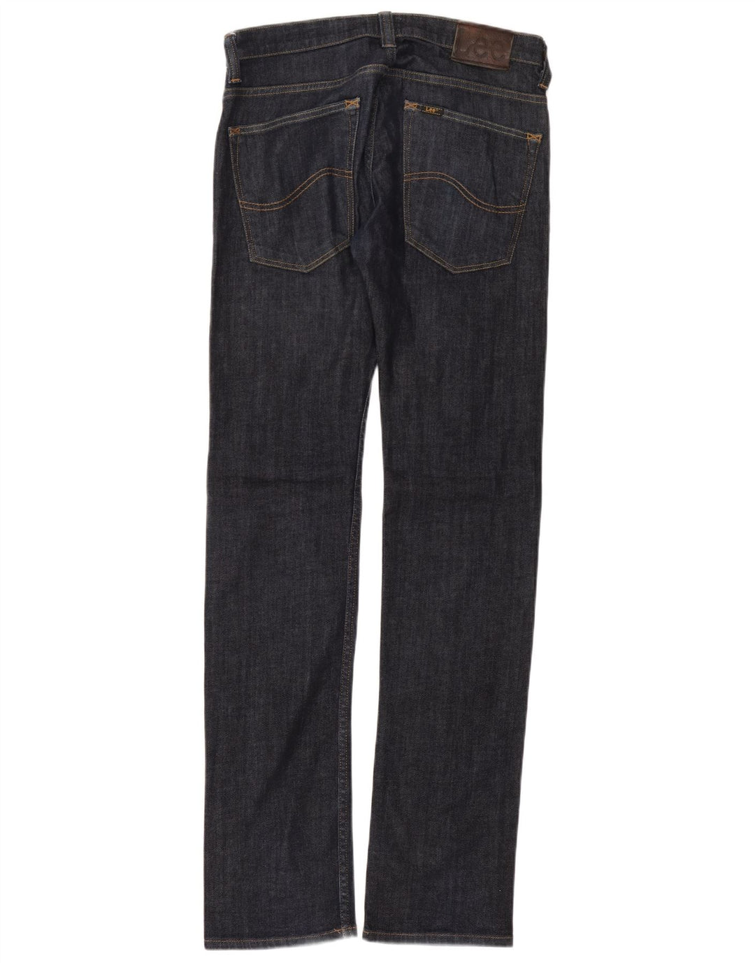 Lee Womens Powell Straight Slim Jeans W32 L36 Navy Blue Cotton