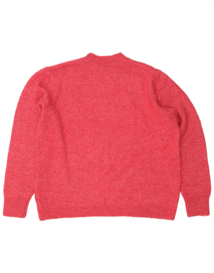 Marks & Spencer Γυναικείο πουλόβερ με λαιμόκοψη UK 14 Medium Pink