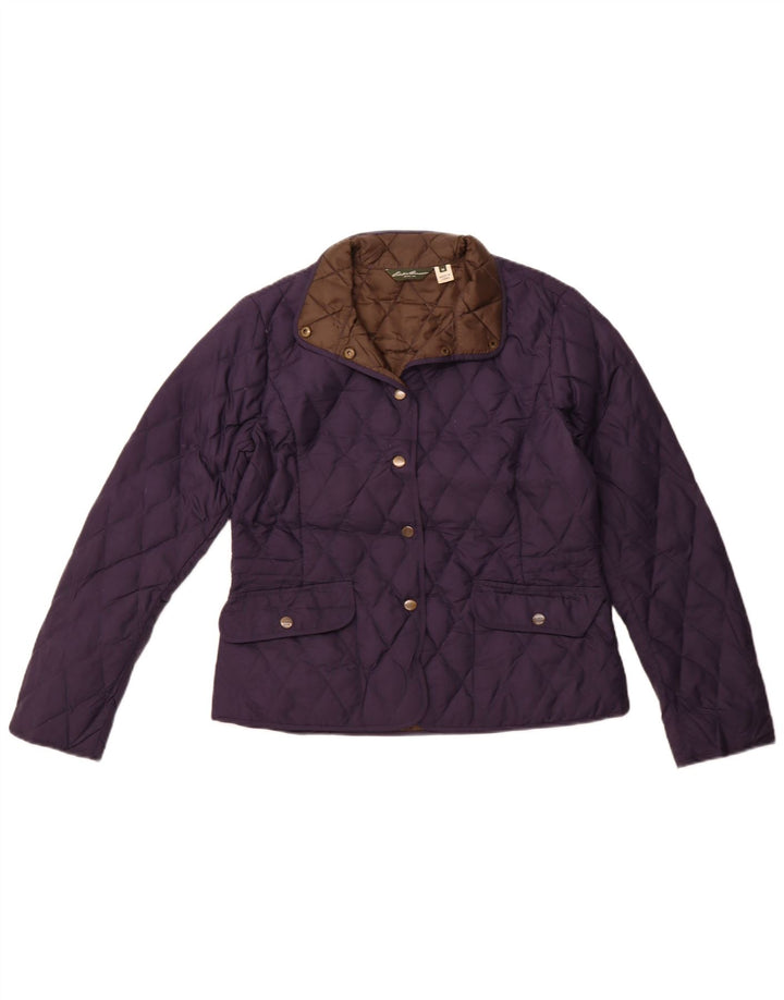 EDDIE BAUER Γυναικείο καπιτονέ μπουφάν με επένδυση UK 14 Medium Navy Blue Polyester