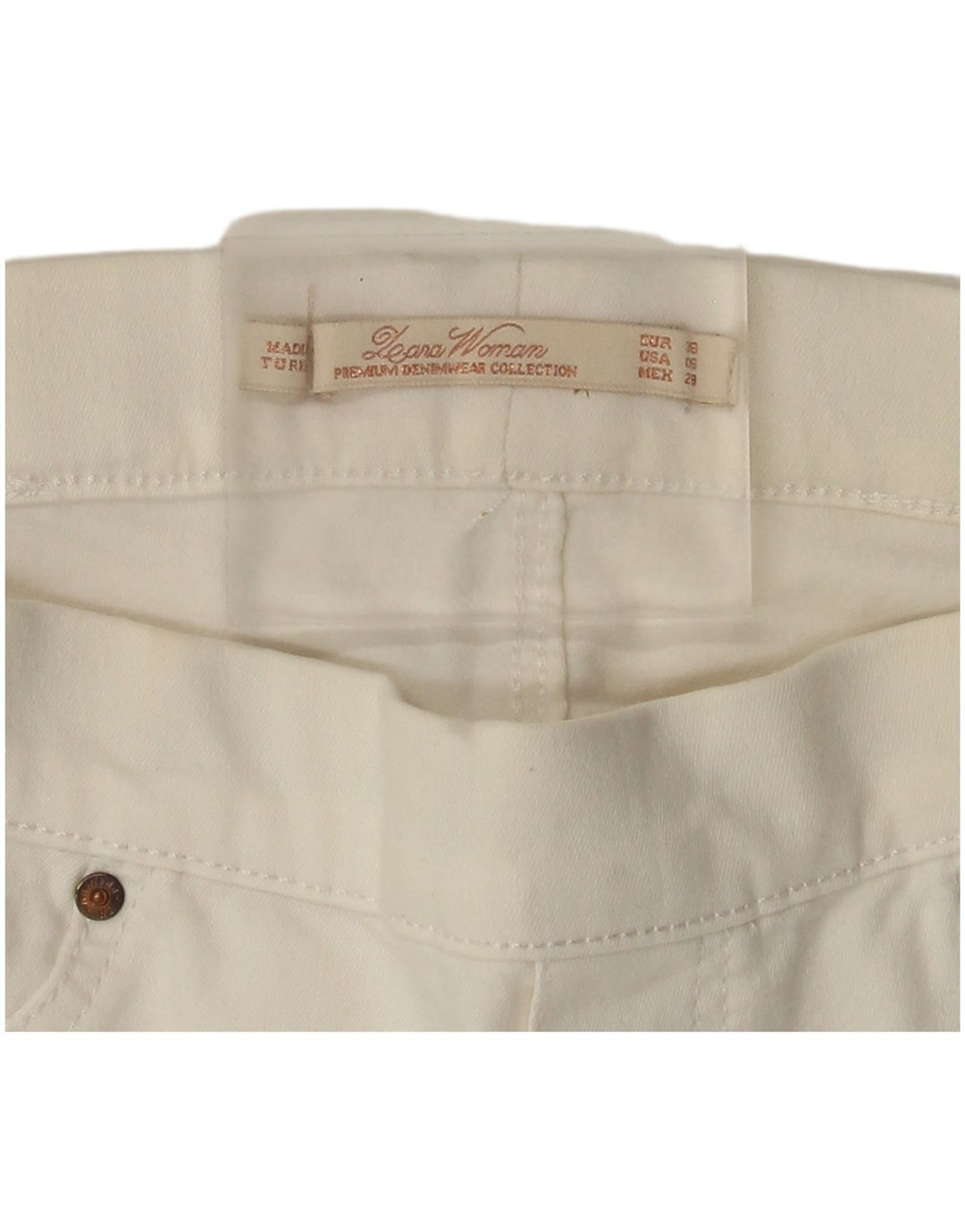 Zara Γυναικείο Slim Jeans EU 38 Small W28 L28 Λευκό