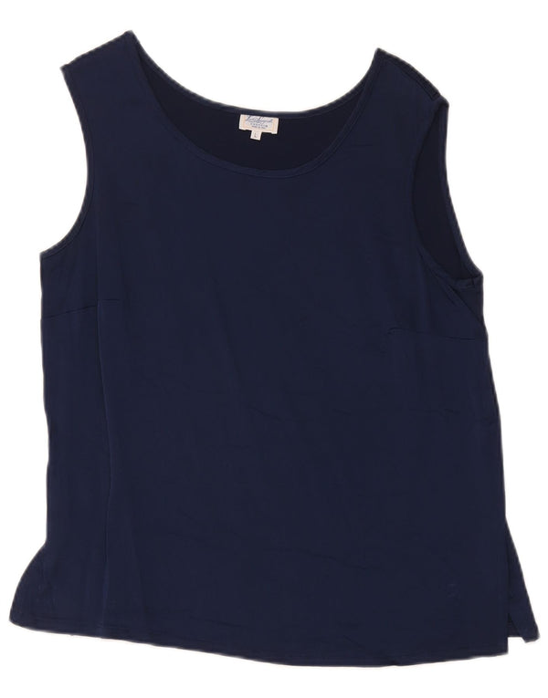 Luisa Spagnoli Γυναικείο γιλέκο UK 14 Large Navy Blue Acetate