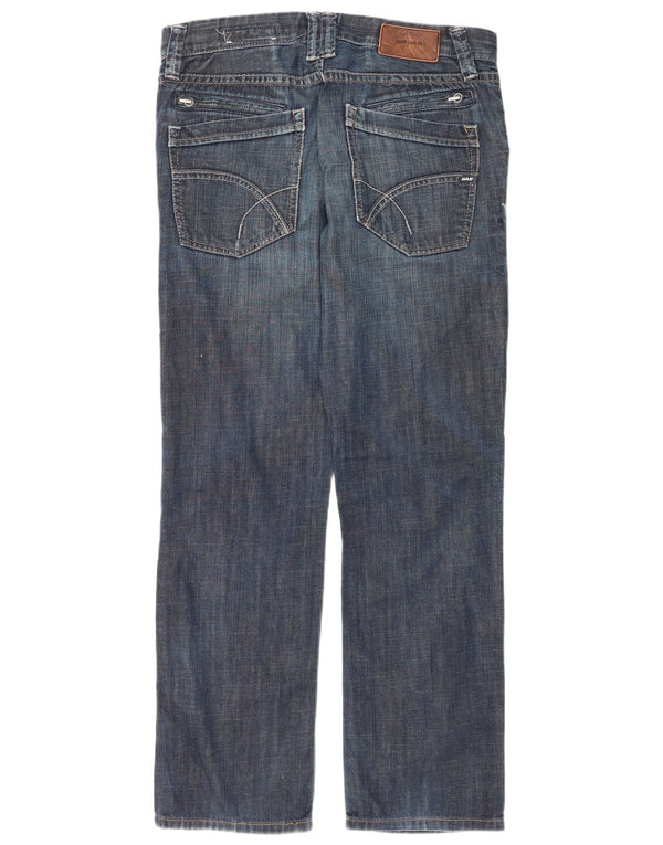 Ανδρικό τζιν Gas ίσιο W34 L32 Navy Blue Cotton