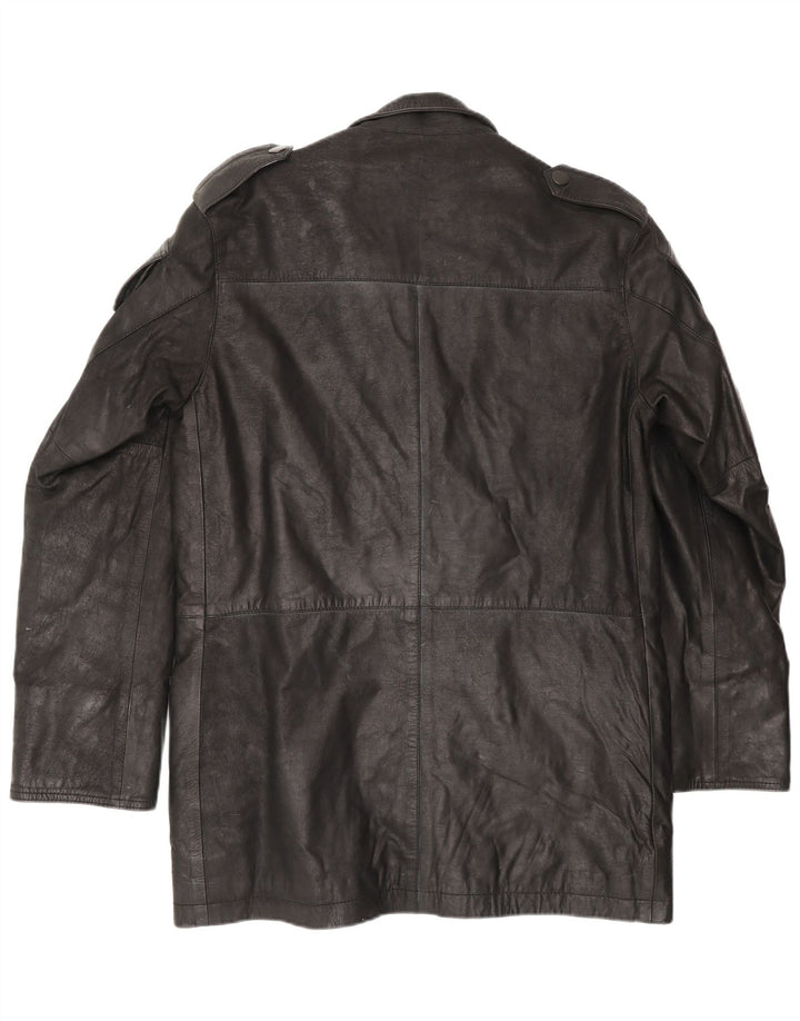 Ανδρικό δερμάτινο μπουφάν Barbour Military UK 36 Small Black Leather