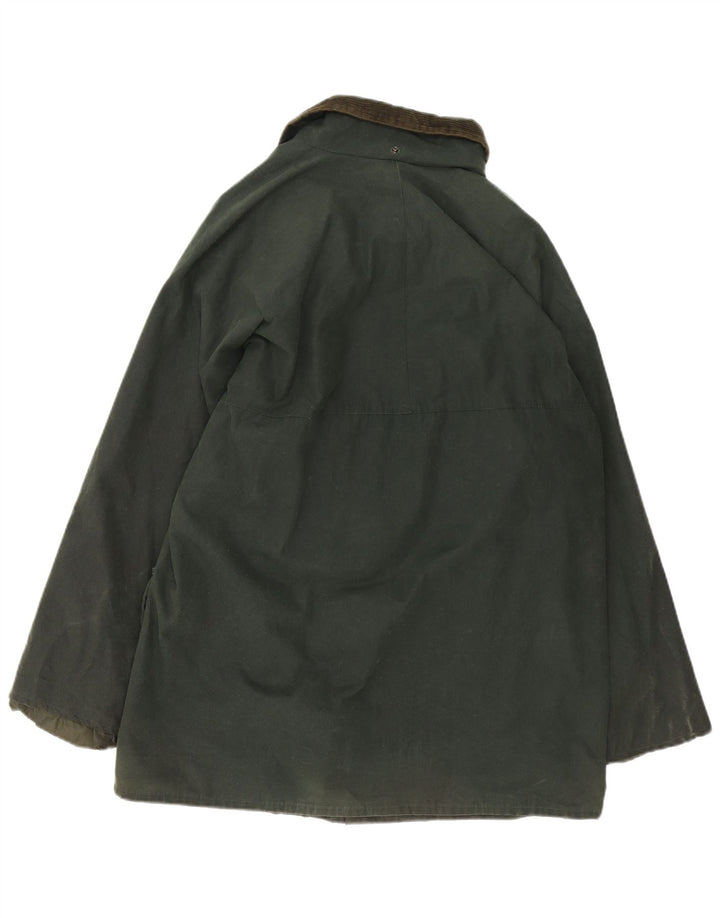 Vintage Ανδρικό Κερωμένο Βαμβακερό Μπουφάν UK 40 Large Green