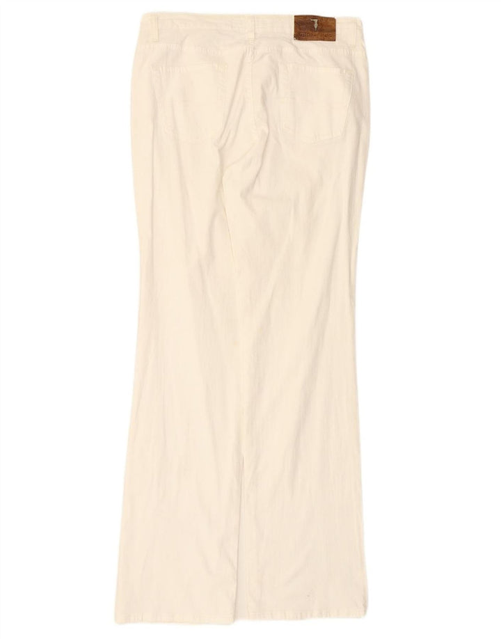 TRUSSARDI Ανδρικό ίσιο casual παντελόνι IT 47 Small W31 L33 Λευκό βαμβακερό