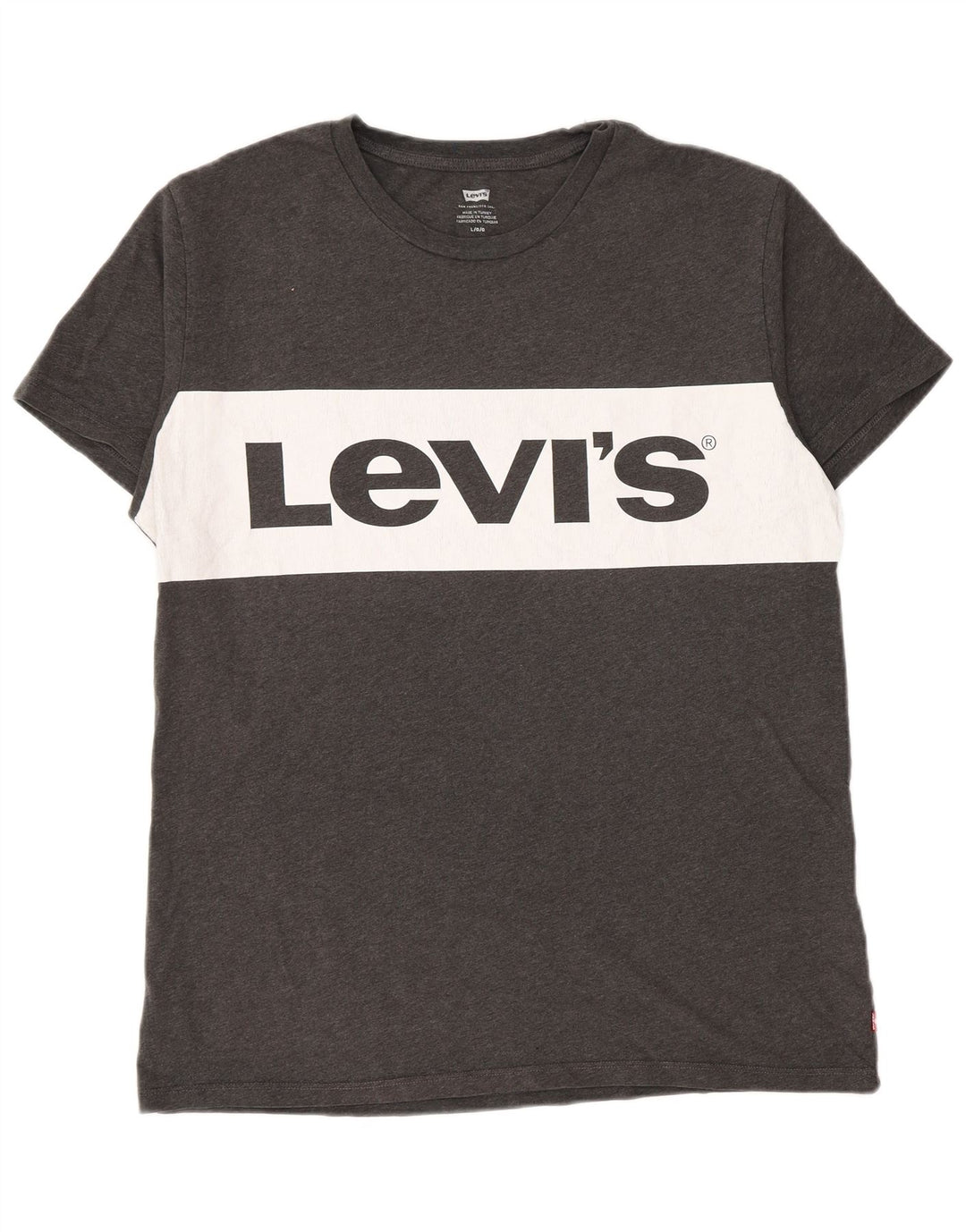 Ανδρικό γραφικό T-Shirt Levi's Top Large Grey Colourblock Βαμβακερό