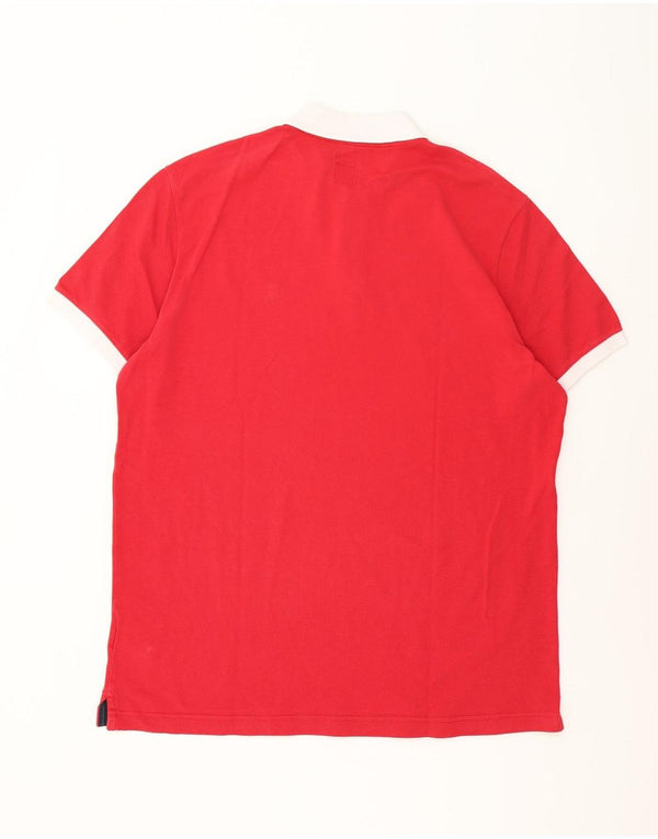 Henry Cottons Ανδρικό πουκάμισο Polo Slim Fit 3XL κόκκινο βαμβακερό