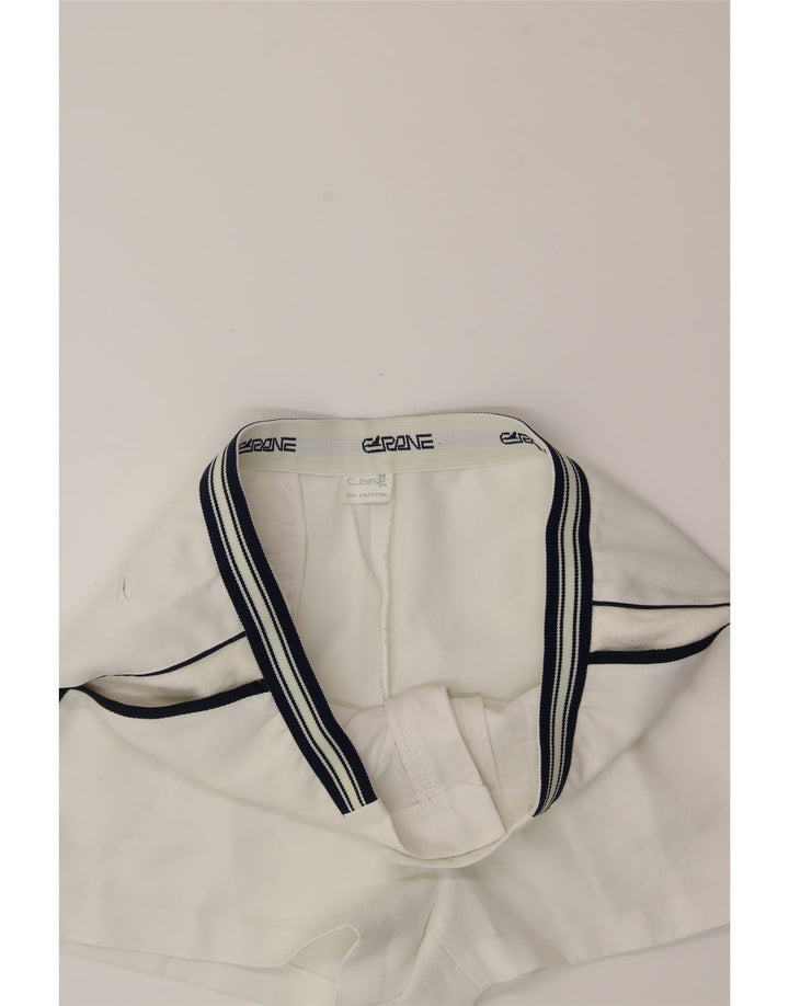 CRANE Mens Sport Shorts IT 54 2XL  White Polyester Vintage Crane and Second-Hand Crane from Messina Hembry 