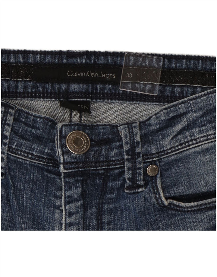 Γυναικεία Calvin Klein Distressed Bootcut Jeans W33 L29 Blue Cotton