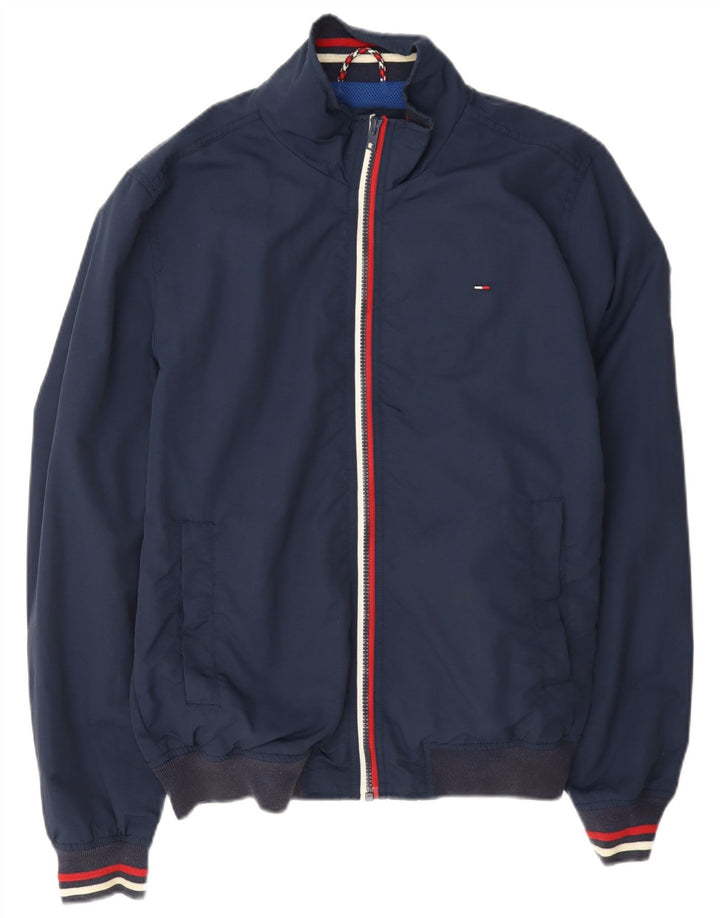 Ανδρικό μπουφάν Tommy Hilfiger UK 38 Medium Navy Blue ριγέ πολυαμίδιο