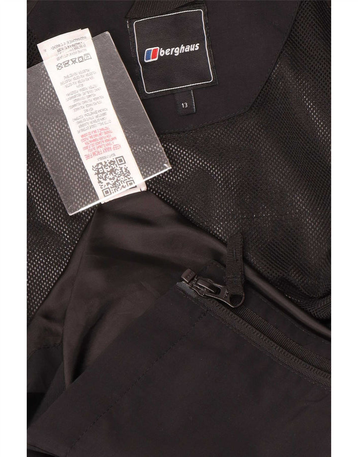 Μπουφάν βροχής Berghaus Boys Hooded Rain Jacket 12-13 Years Black Polyester