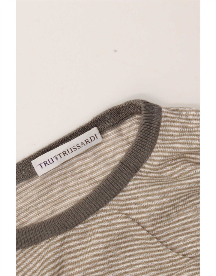 Ανδρικό πουλόβερ Trussardi Crew Neck Jumper Large Grey Argyle/Diamond