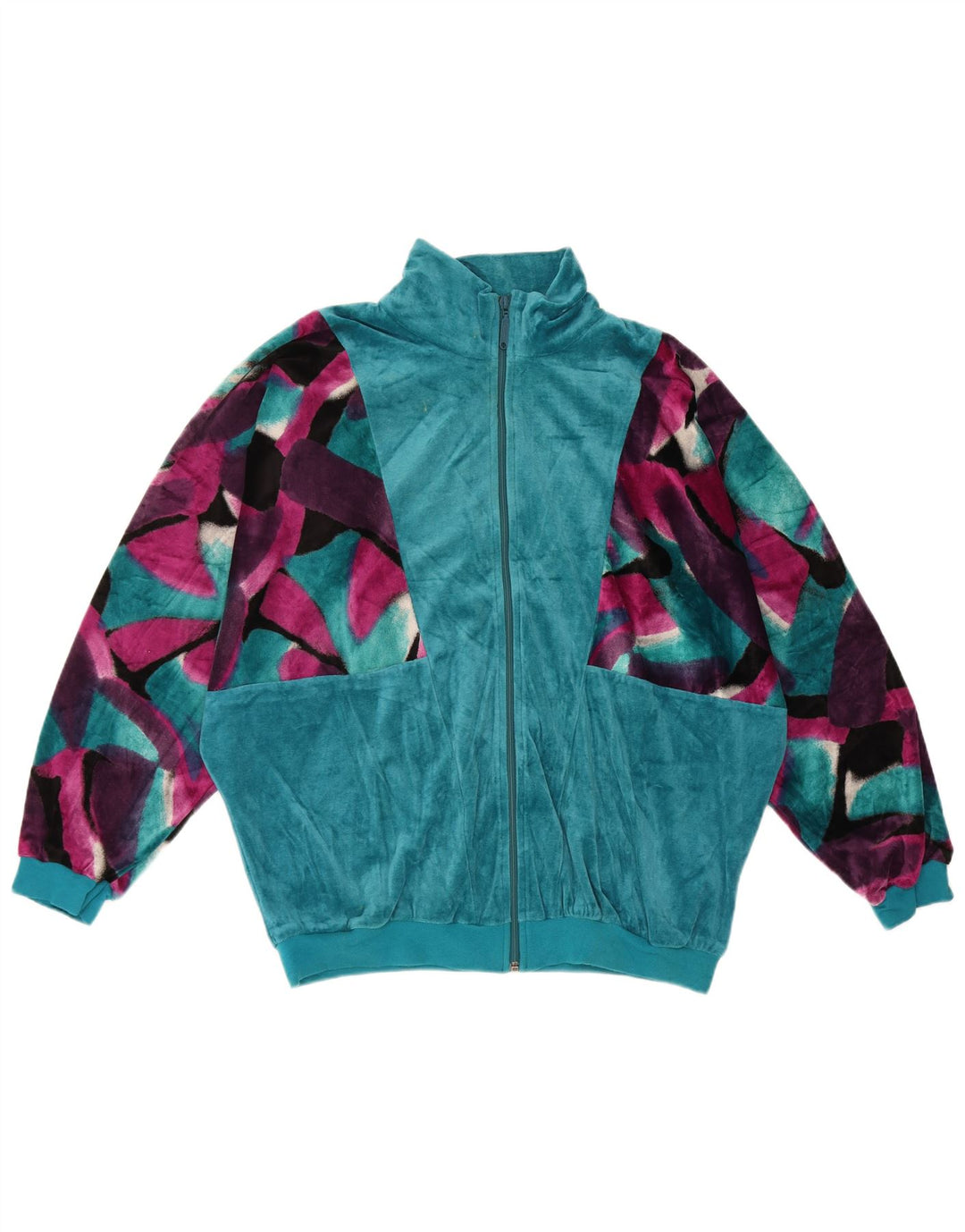 Γυναικεία βελούδινη φόρμα Schneider Top Jacket IT 44 Medium Blue Geometric