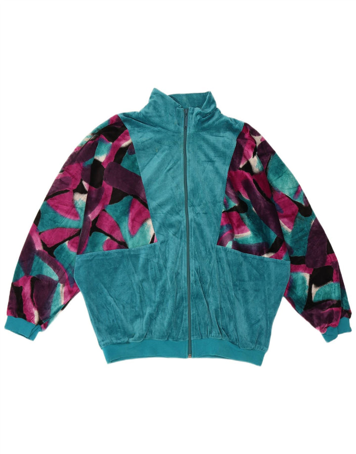 Γυναικεία βελούδινη φόρμα Schneider Top Jacket IT 44 Medium Blue Geometric