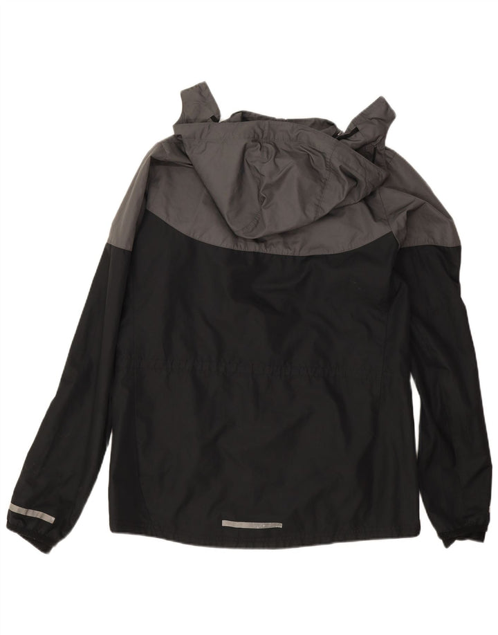 Nike γυναικείο μπουφάν βροχής με κουκούλα UK 16 Large Grey Colorblock Polyester