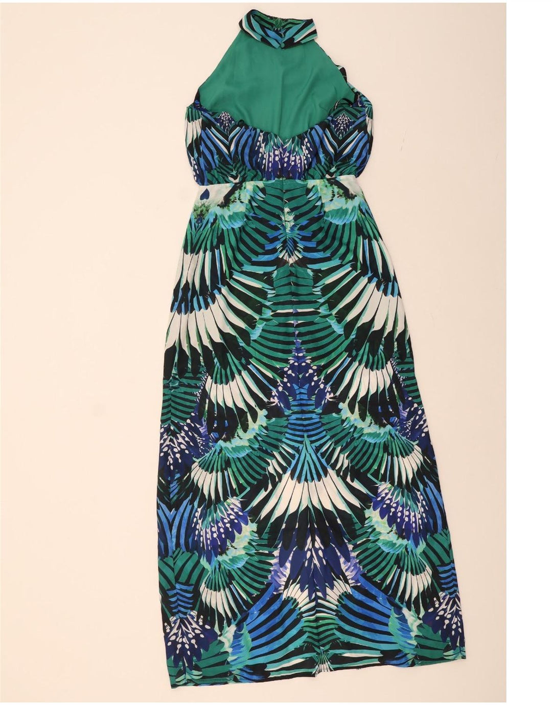 WAREHOUSE Womens Abstract Pattern Halter Dress UK 10 Small  Multicoloured Vintage Warehouse and Second-Hand Warehouse from Messina Hembry 