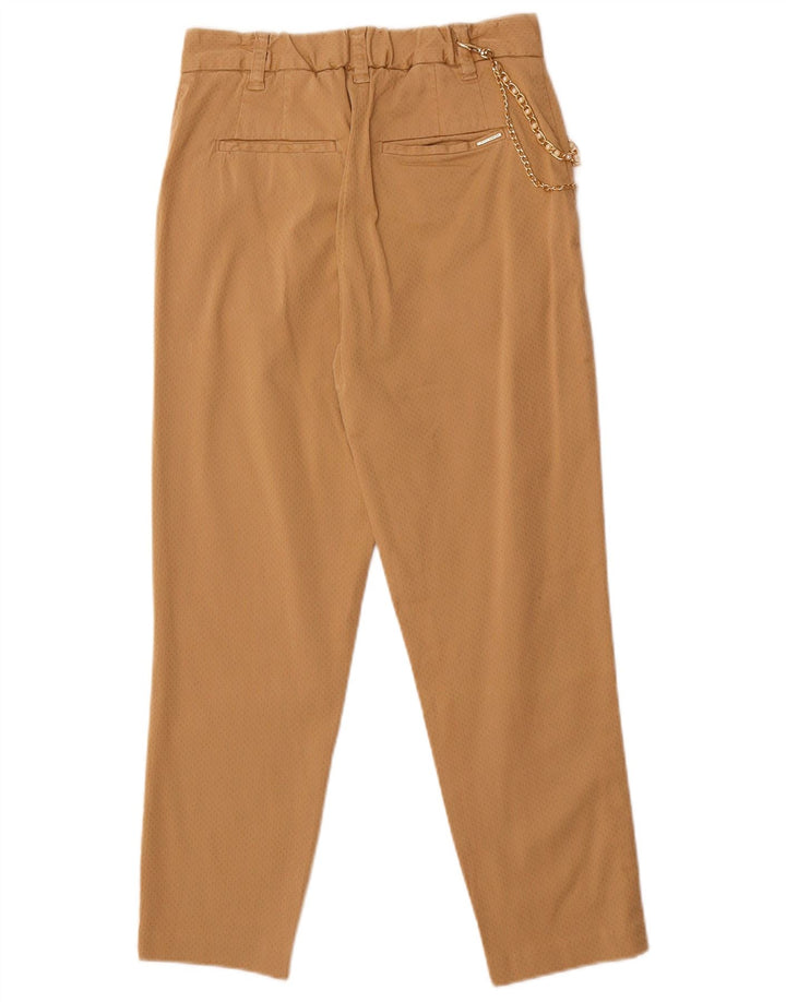GUESS Womens Straight Cropped Trousers W27 L25 Beige