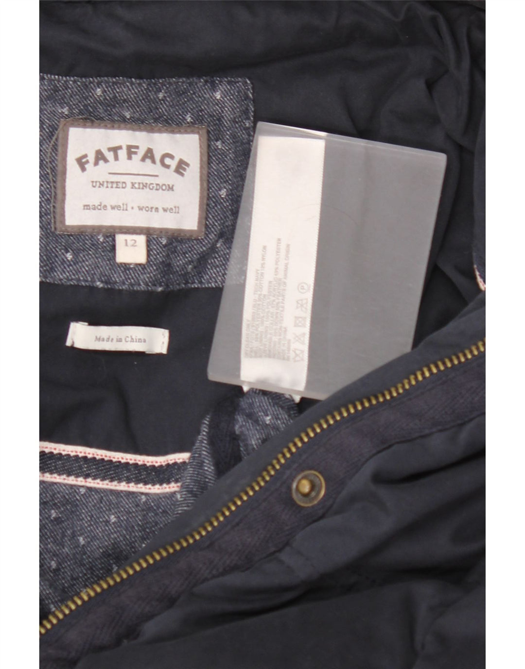 Γυναικείο μπουφάν FAT FACE UK 12 Medium Navy Blue Polyester