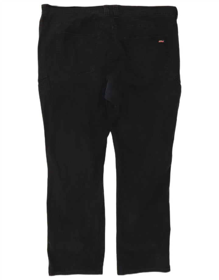 DICKIES Mens Straight Cargo Trousers W44 L32 Black Cotton