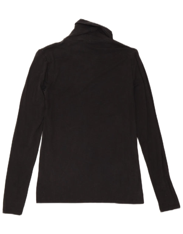 Massimo Dutti Γυναικείο μακρυμάνικο τοπ UK 8 Small μαύρο Lyocell