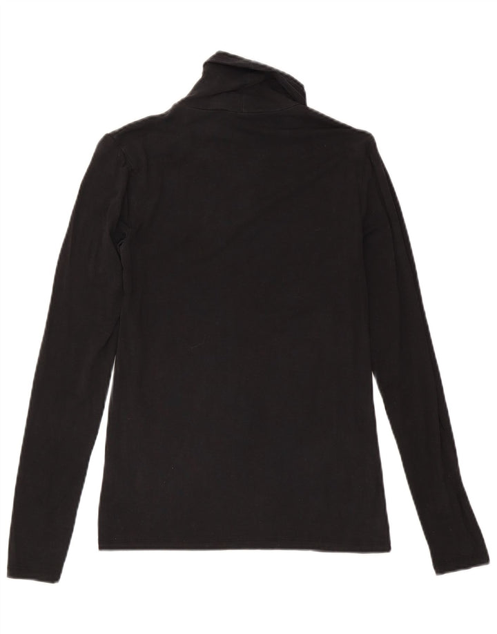 Massimo Dutti Γυναικείο μακρυμάνικο τοπ UK 8 Small μαύρο Lyocell