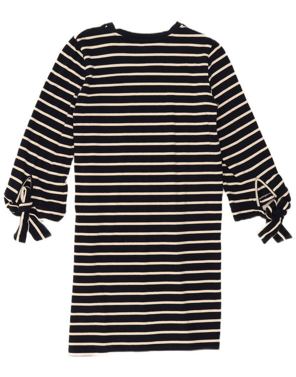 Γυναικείο φόρεμα αποθήκης 3/4 με μανίκια UK 8 Small Navy Blue ριγέ