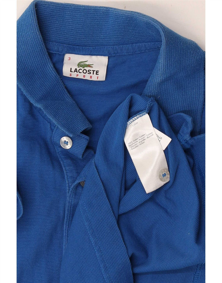 Ανδρικό μπλουζάκι πόλο Lacoste, μέγεθος 3, μικρό μπλε βαμβακερό