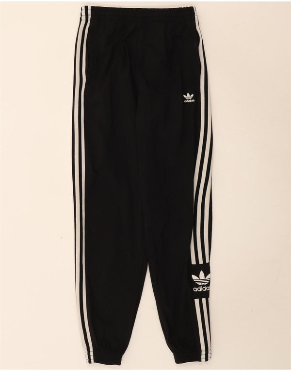 Adidas Womens Tracksuit Trousers Joggers UK 8 Small Black Nylon