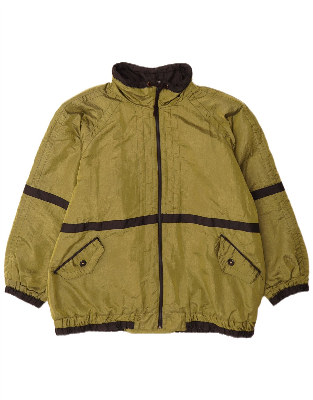 Vintage Ανδρικό μπουφάν Windbreaker UK 44 2XL Green Colourblock Πολυεστέρας
